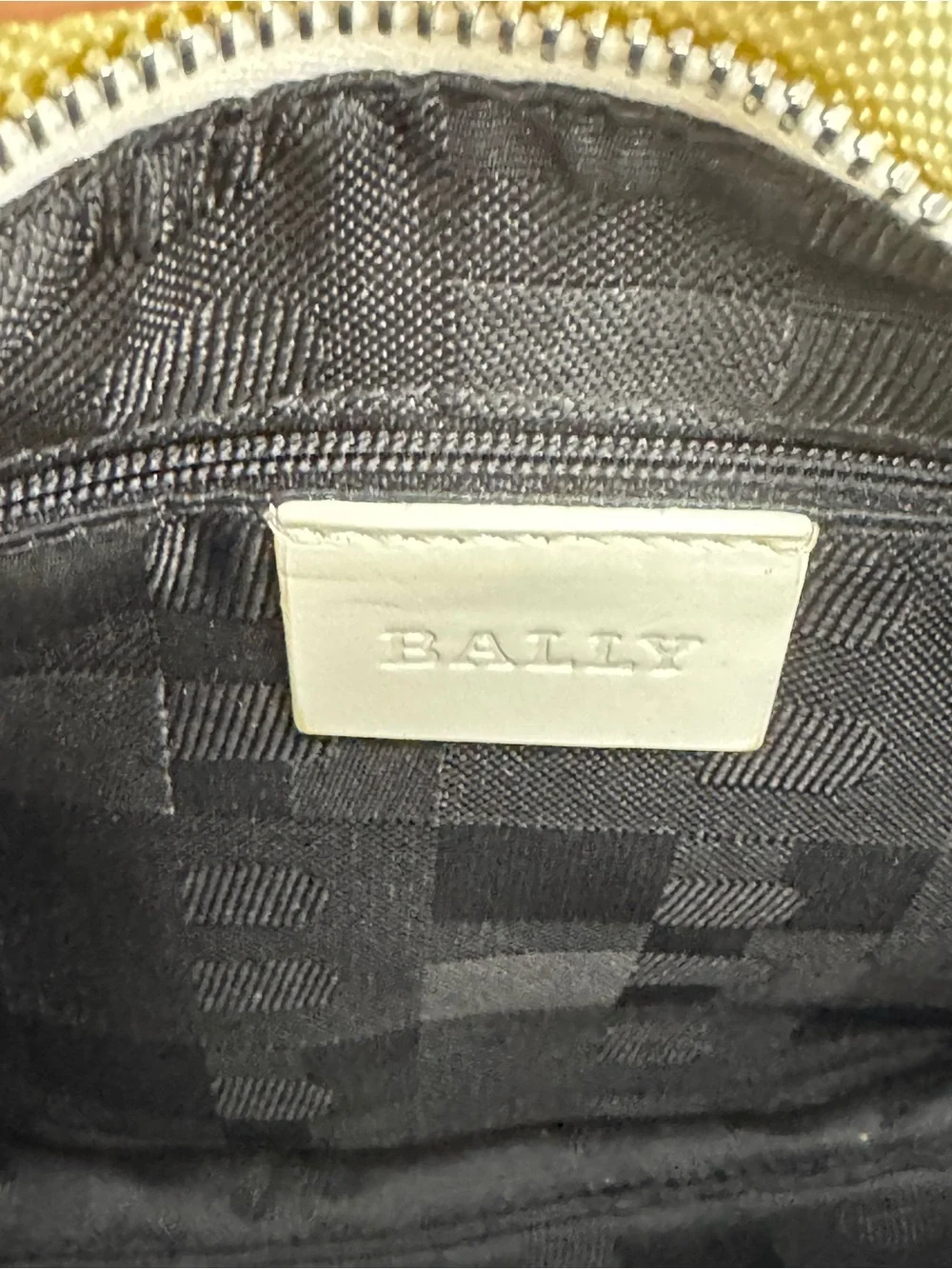 Bally Cream and White Canvas-Leather Crossbody Bag